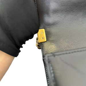 Old Boy Flap Medium Lambskin Quilted Black GHW