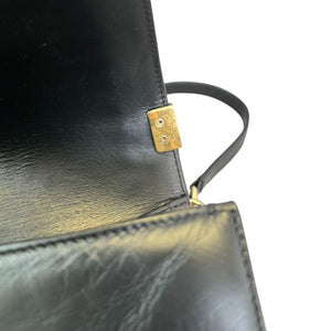 Old Boy Flap Medium Lambskin Quilted Black GHW