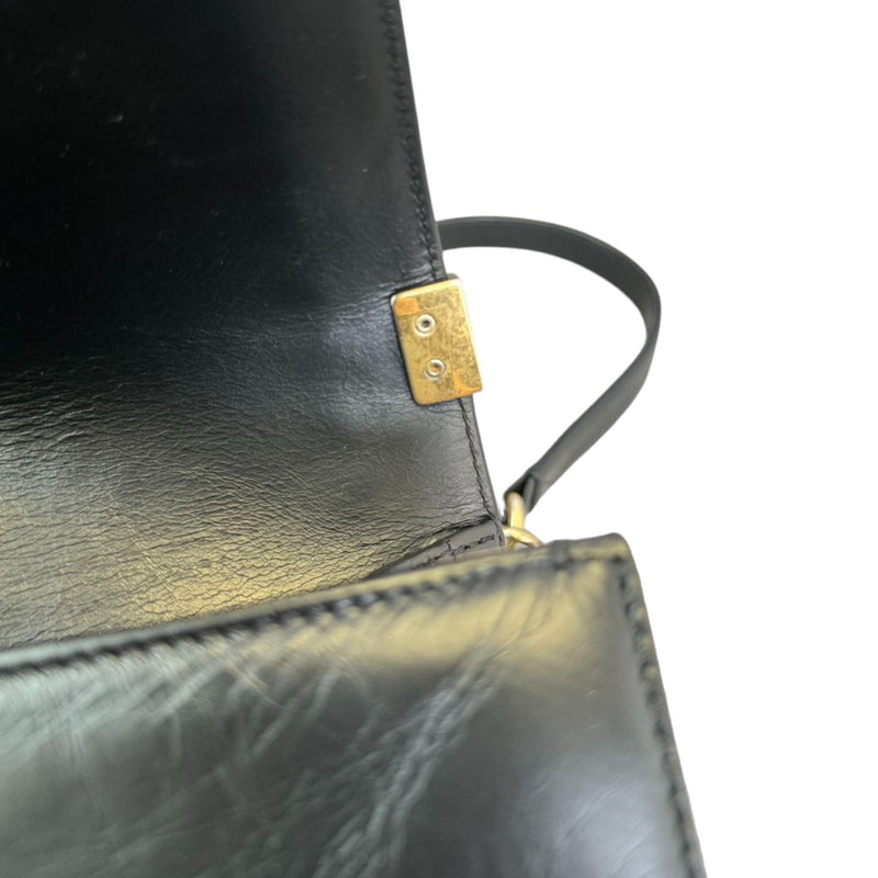 Old Boy Flap Medium Lambskin Quilted Black GHW
