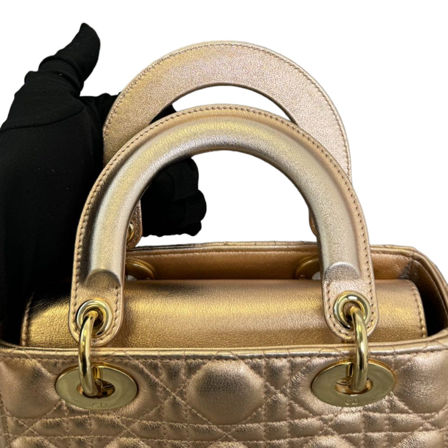 Christian Dior Lady Dior My ABCDior Small Lambskin Cannage Rose