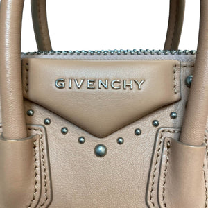 Studded Antigona Mini Calfskin Beige SHW
