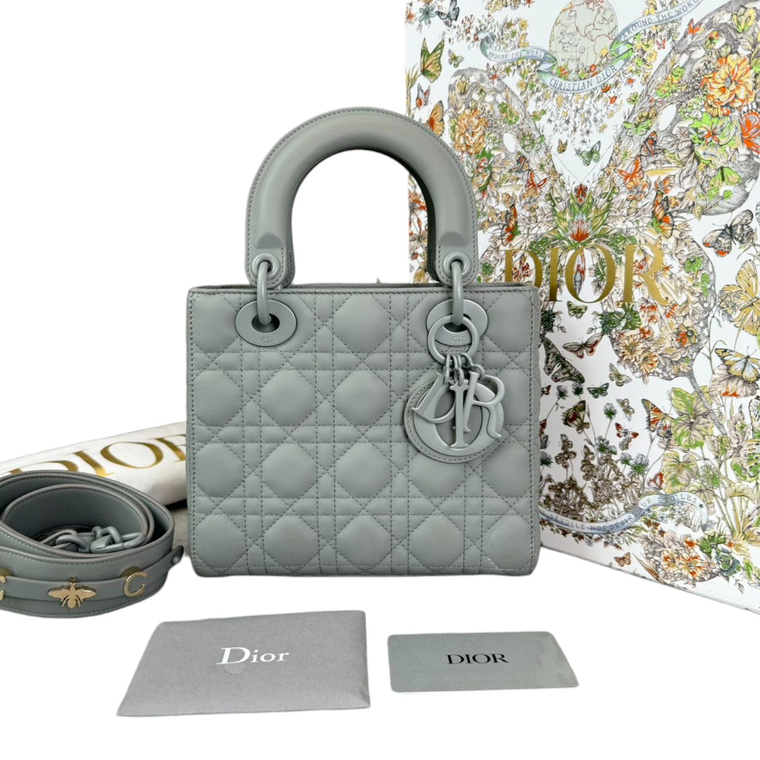 Christian Dior My ABCDior Lady Dior Small Ultra Matte Calfskin