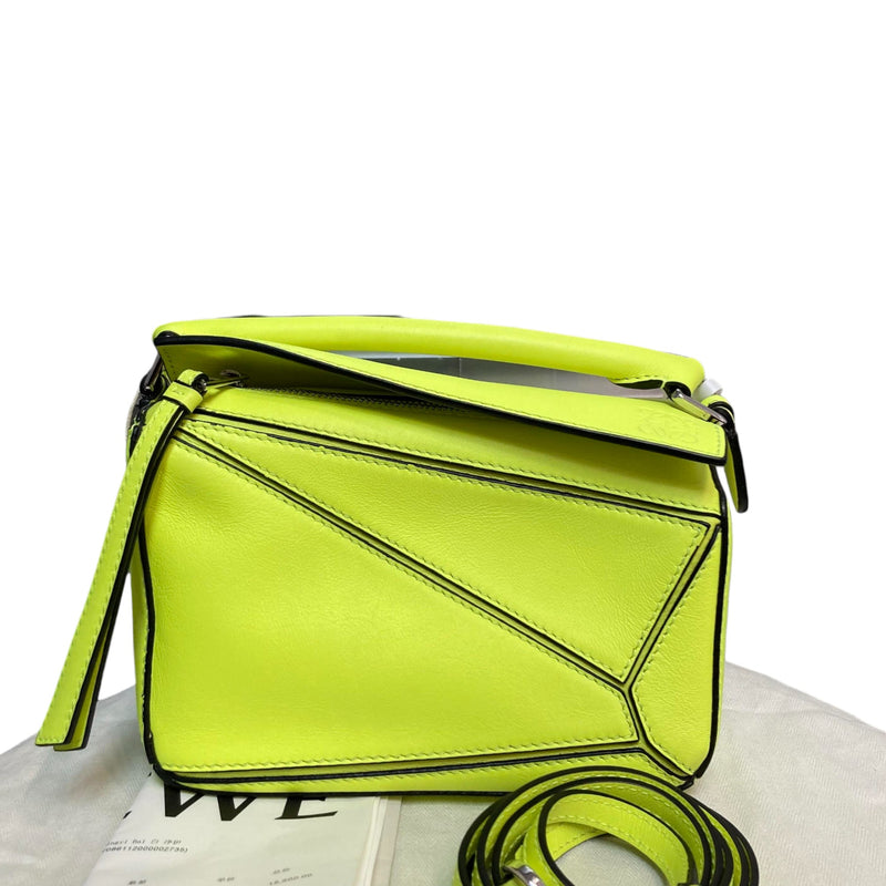 Puzzle Bag Mini Calfskin Yellow SHW