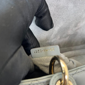 Lady Dior Medium Top Flap Lambskin Grey GHW