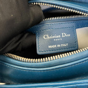 Lady Dior Medium Lambskin Cannage Blue SHW