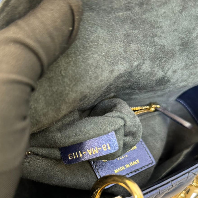 My ABCDior Lady Dior Small Lambskin Blue GHW