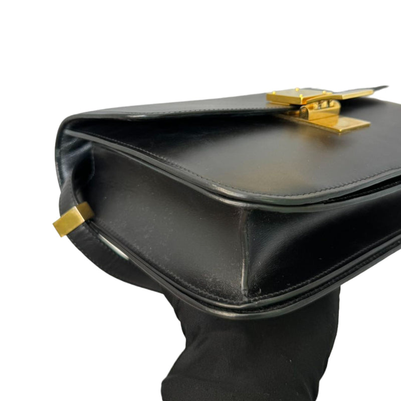 Classic Box Flap Medium Calfskin Black GHW