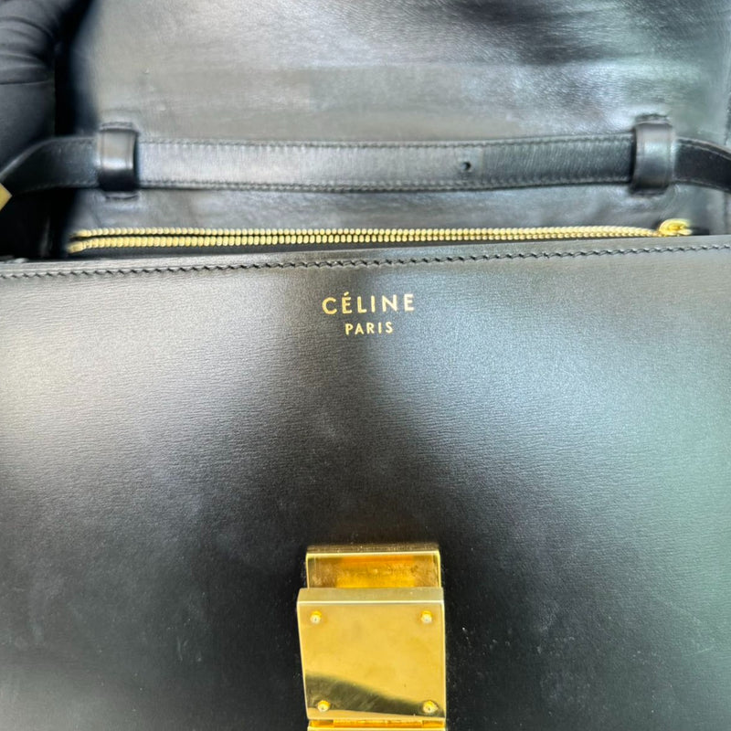 Classic Box Flap Medium Calfskin Black GHW