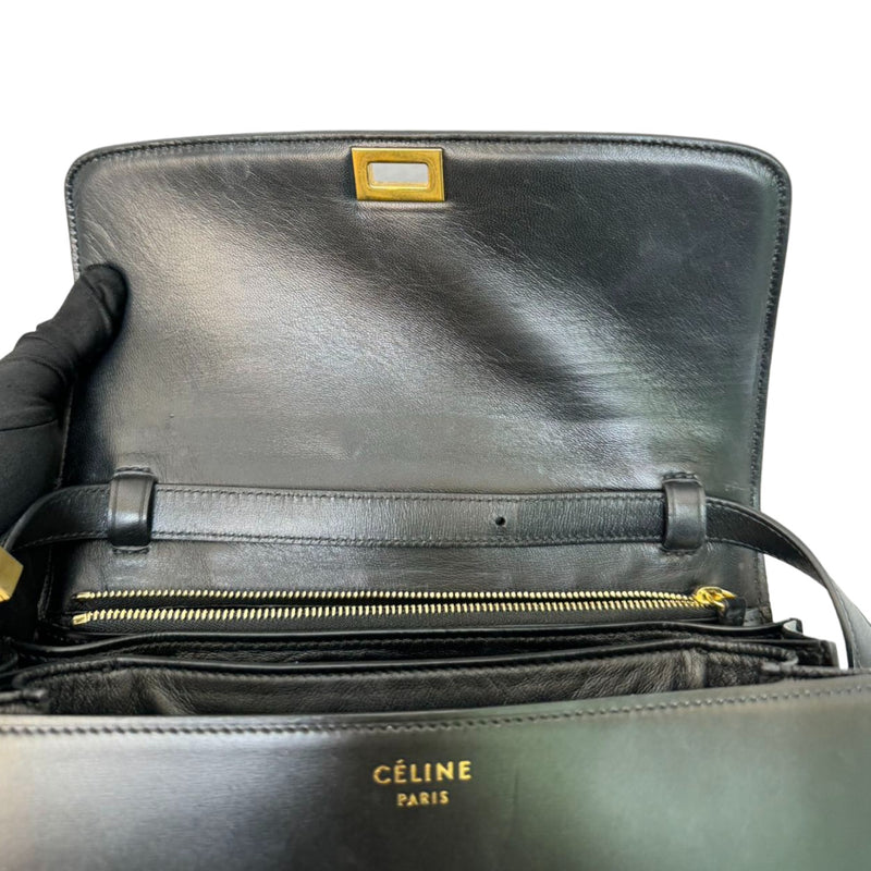 Classic Box Flap Medium Calfskin Black GHW