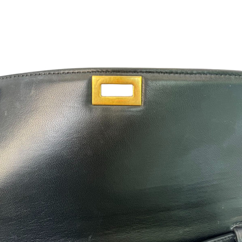 Classic Box Flap Medium Calfskin Black GHW