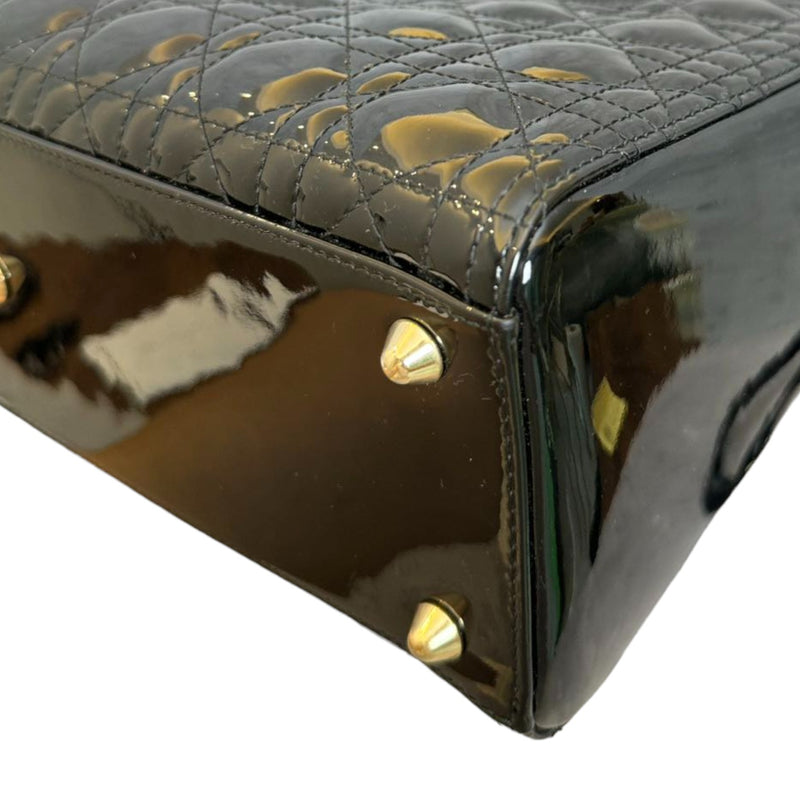 Lady Dior Large Patent Cannage Black GHW