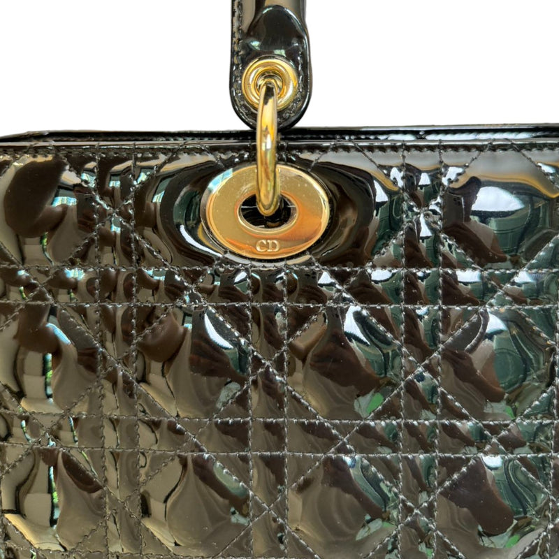 Lady Dior Large Patent Cannage Black GHW