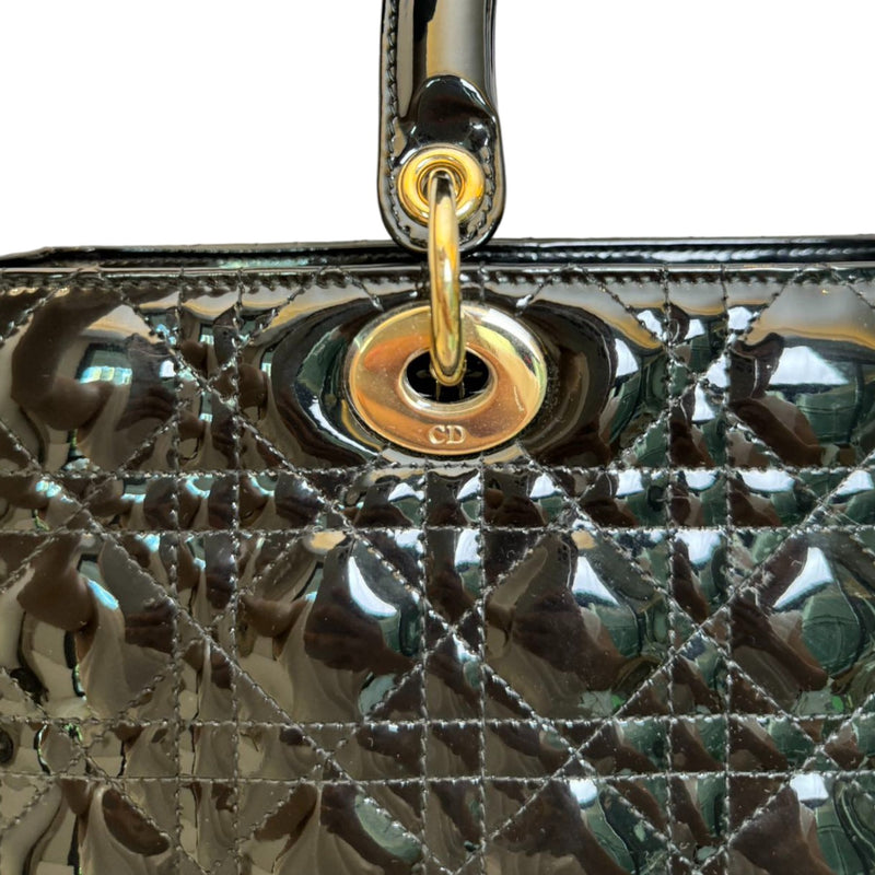 Lady Dior Large Patent Cannage Black GHW