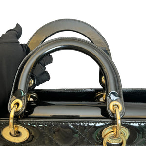 Lady Dior Large Patent Cannage Black GHW