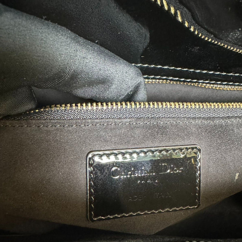 Lady Dior Large Patent Cannage Black GHW