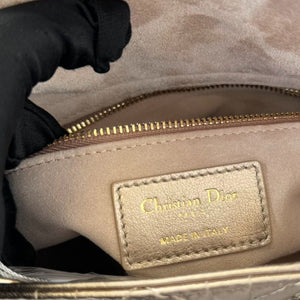 My ABCDior Lady Dior Small Lambskin Metallic Rose Gold GHW