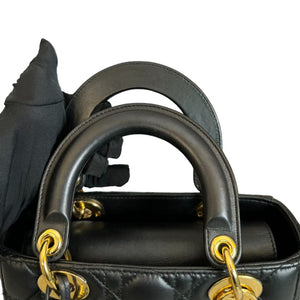 Lady Dior Small Lambskin Cannage Black GHW