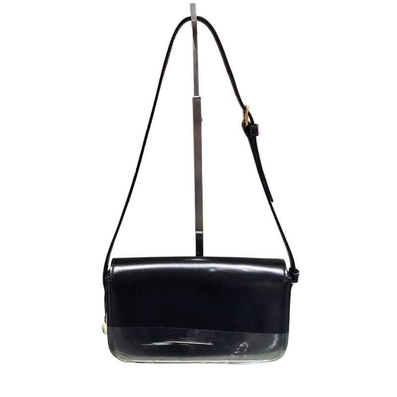 Triomphe Shoulder Shiny Calfskin Black GHW