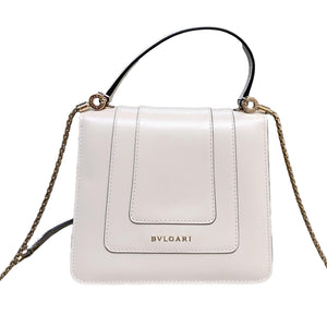 Serpenti Forever Top Handle Calfskin White GHW