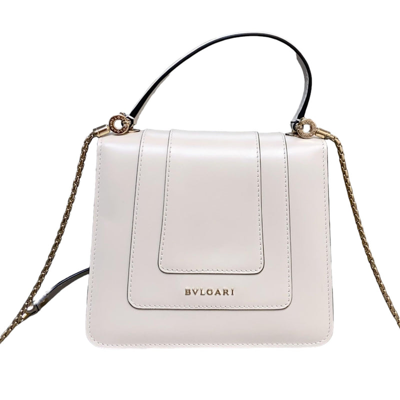 Serpenti Forever Top Handle Calfskin White GHW