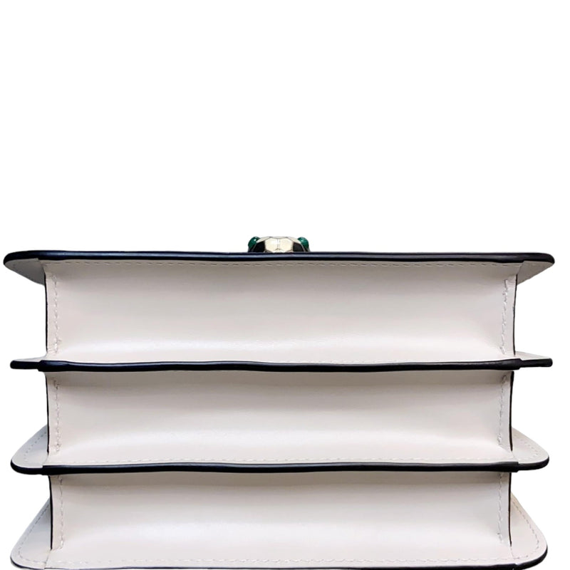 Serpenti Forever Top Handle Calfskin White GHW