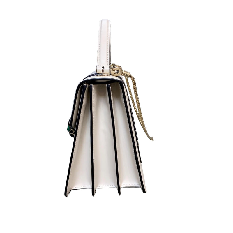 Serpenti Forever Top Handle Calfskin White GHW