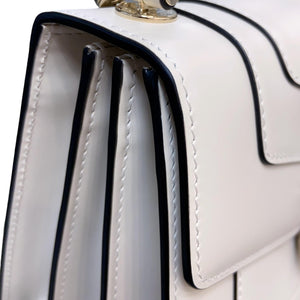 Serpenti Forever Top Handle Calfskin White GHW