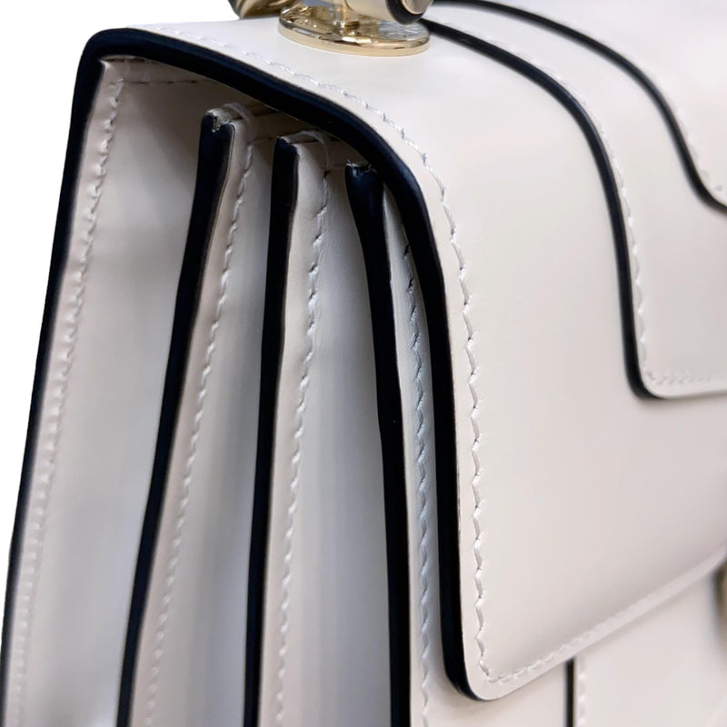 Serpenti Forever Top Handle Calfskin White GHW