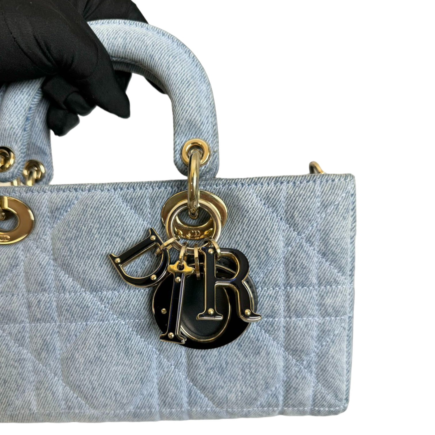 【Dior】LADY D-JOY ミディアム デニム バッグ DIOR | Lady Dior バッグ ミディアム カナージュ ラムスキン