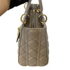 Lady Dior Medium Lambskin Cannage Grey GHW