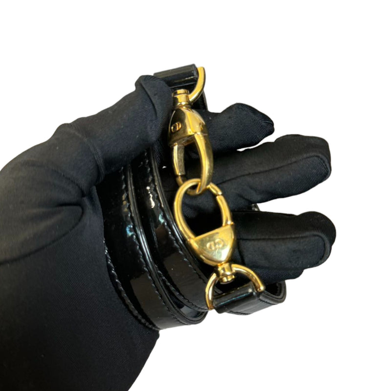 Lady Dior Large Patent Black GHW