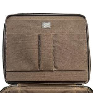 Briefcase Taiga Leather Brown SHW