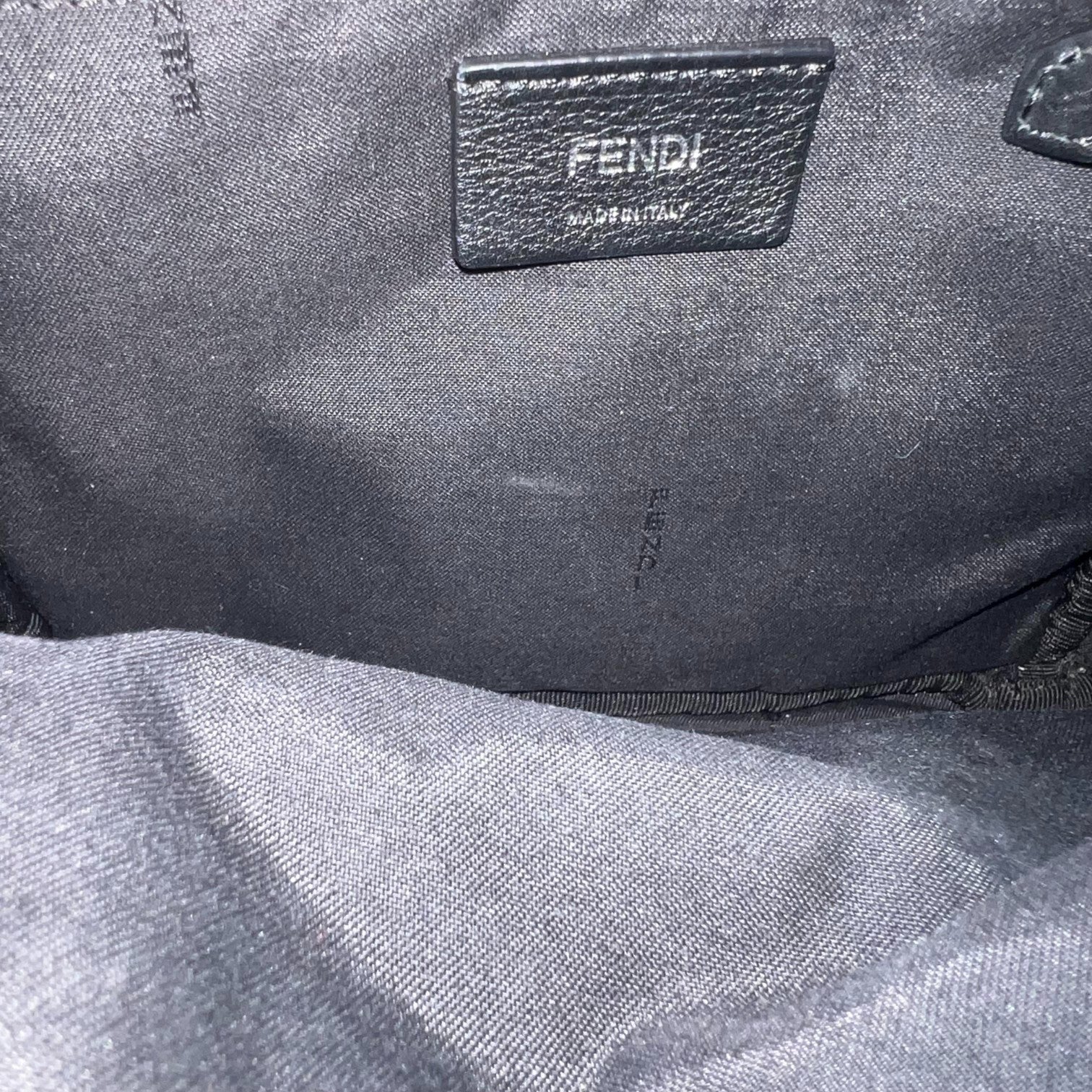 Fendi Fox Fur Monster Eyes Backpack Nylon Vitello Dolce Black SHW