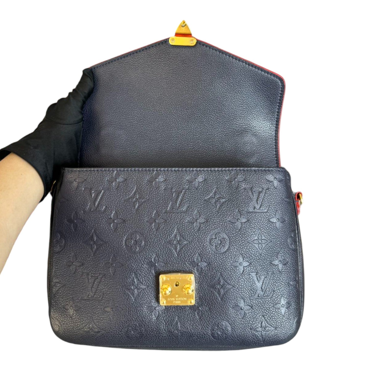 Louis Vuitton Empreinte Pochette Metis Calfskin Navy Blue GHW