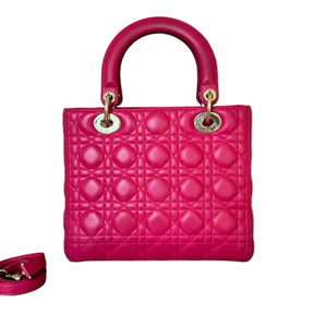 Lady Dior Medium Lambskin Pink GHW