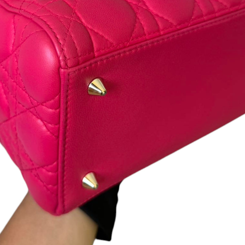 Lady Dior Medium Lambskin Pink GHW