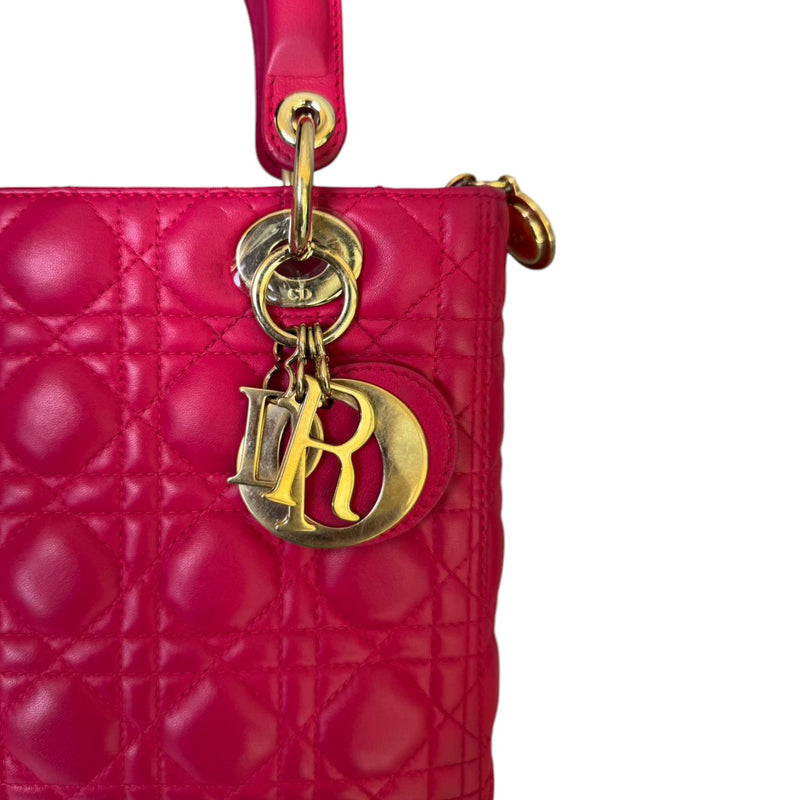 Lady Dior Medium Lambskin Pink GHW