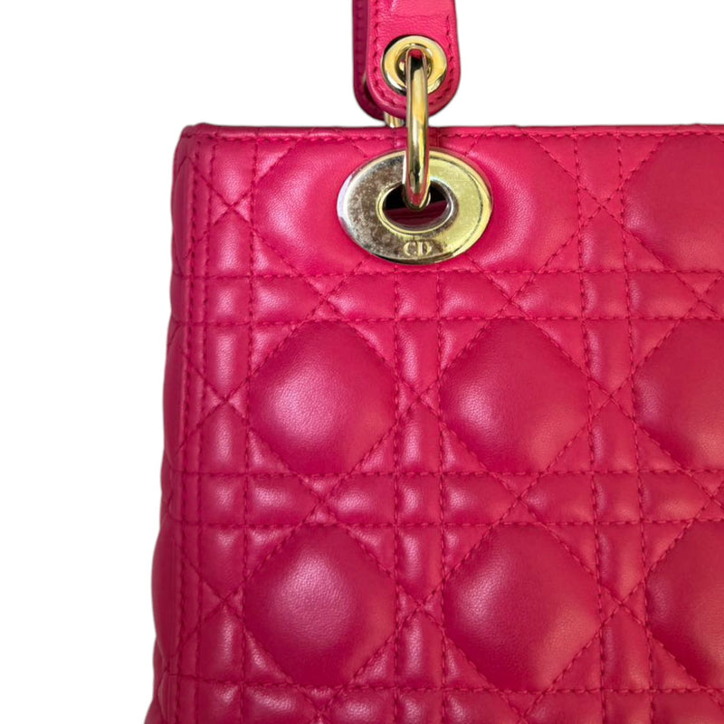 Lady Dior Medium Lambskin Pink GHW