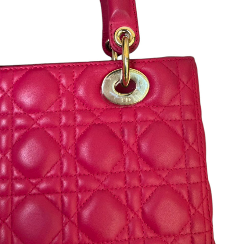 Lady Dior Medium Lambskin Pink GHW