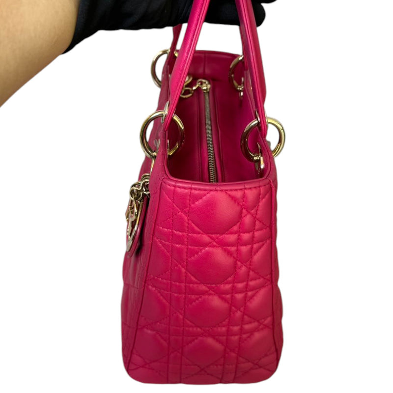 Lady Dior Medium Lambskin Pink GHW