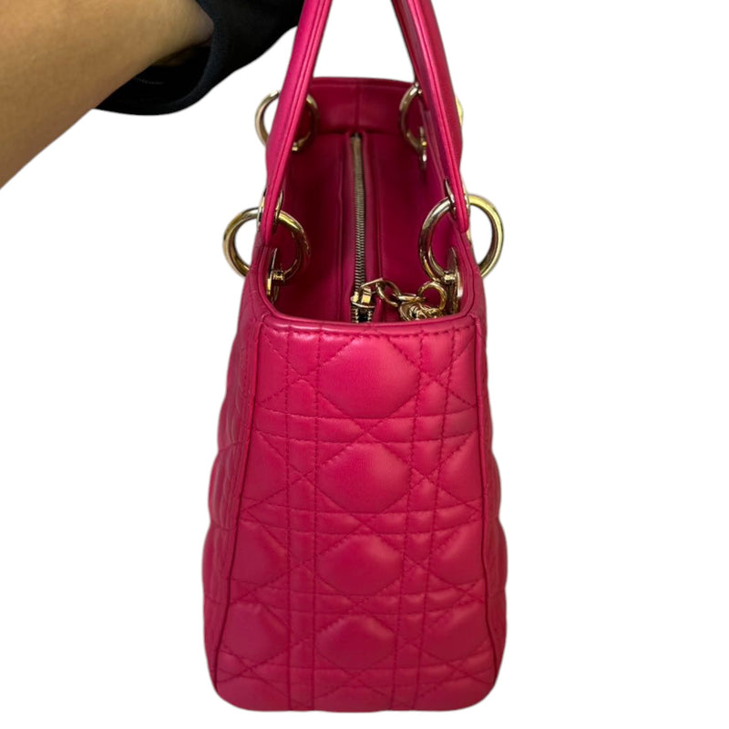 Lady Dior Medium Lambskin Pink GHW