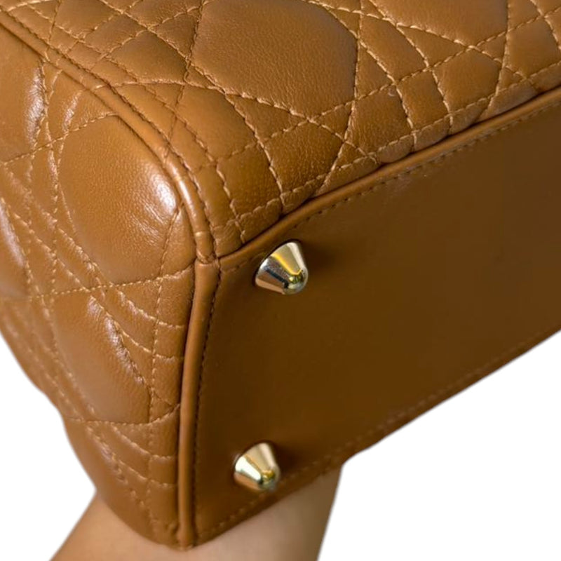 Lady Dior Lambskin Cannage Brown GHW