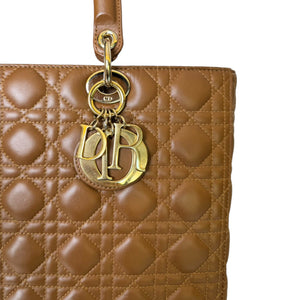 Lady Dior Lambskin Cannage Brown GHW