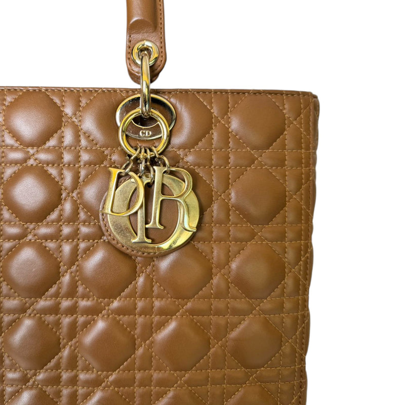 Lady Dior Lambskin Cannage Brown GHW