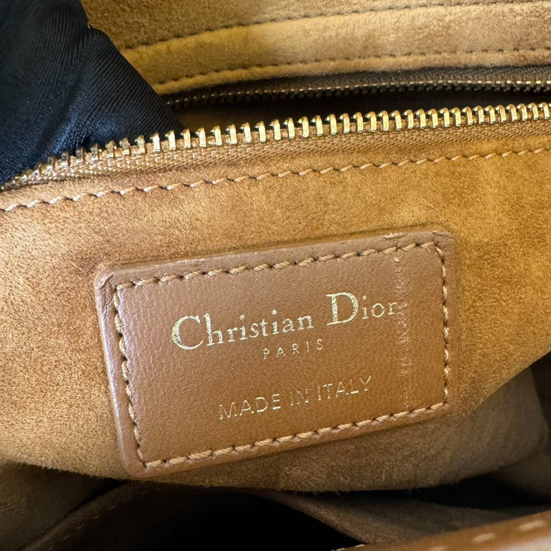 Lady Dior Lambskin Cannage Brown GHW