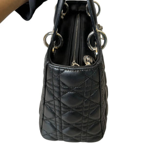 Medium Lady Dior Lambskin Cannage Black SHW