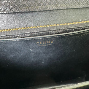 Classic Box Flap Medium Python Black GHW