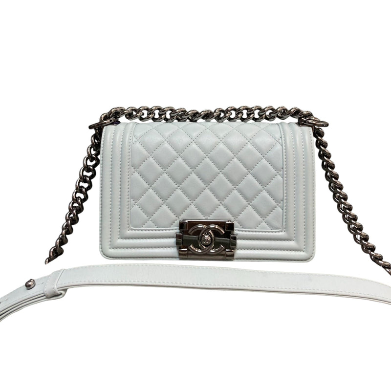 Boy Flap Calfskin Quilted Light Blue RHW