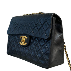 Jumbo Flap XL Shoulder Lambskin Black GHW