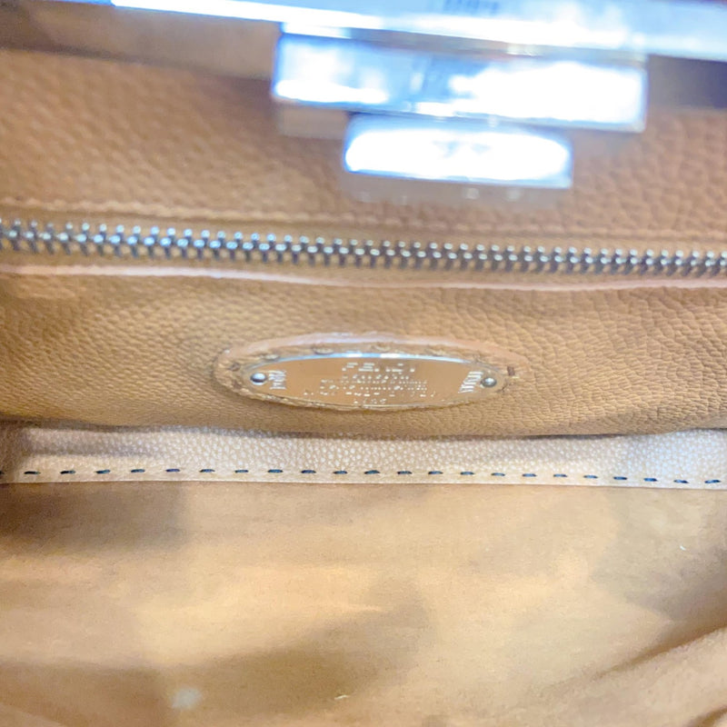 Peekaboo Iconic Satchel Peekaboo Medium Grained Calfskin Black SHW